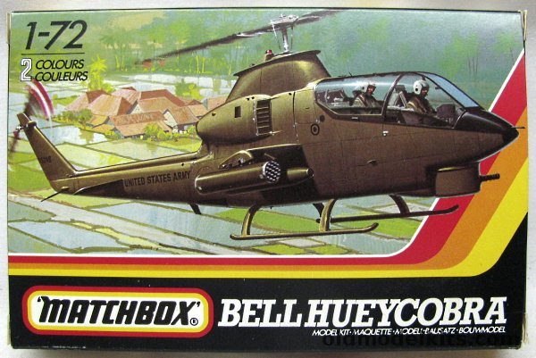 Matchbox 1/72 Bell Huey Cobra AH-1 - US Marines or US Army 235th Attack Helicopter, PK-9 plastic model kit